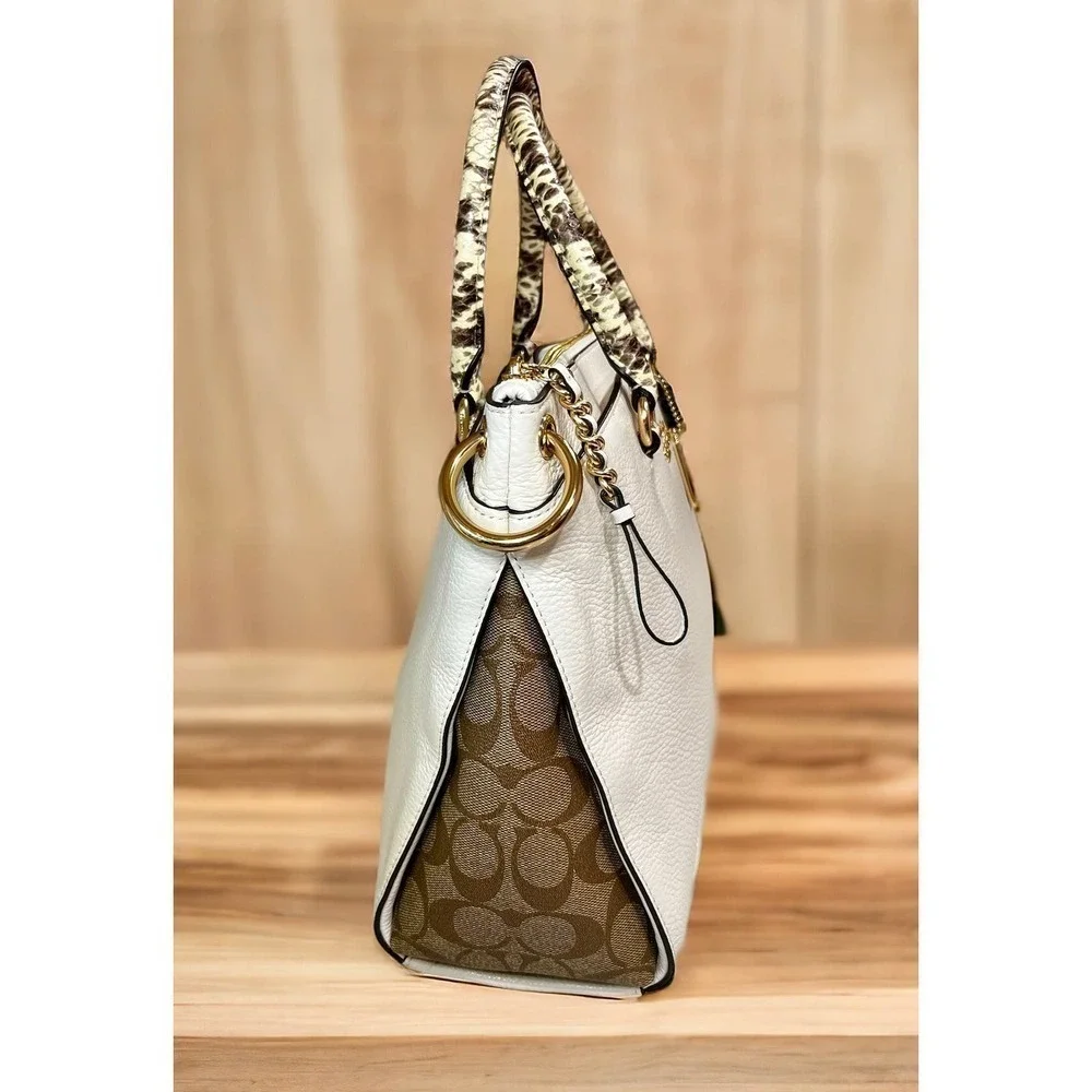 Coach F76642 Pebbled Leather Mia Satchel Bag